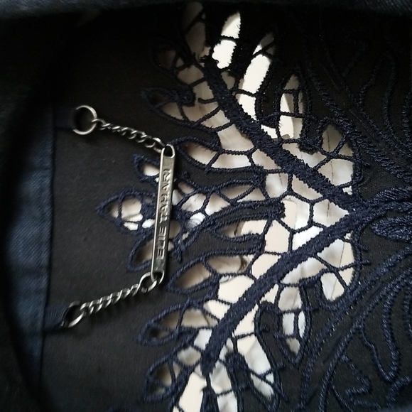 WORN ONCE Elie Tahari Sz 6 Cutout Beaded Back Blazer - Picture 3 of 4